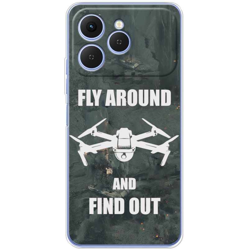 Чохол BoxFace Tecno Spark 40 Дрон Fly Around