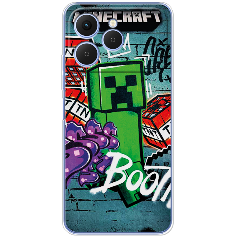 Чохол BoxFace Tecno Spark 40 Minecraft Graffiti
