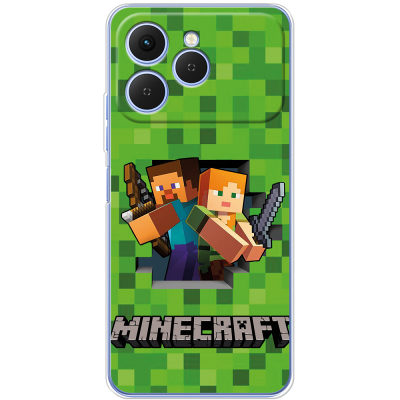 Чохол BoxFace Tecno Spark 40 Майнкрафт Стів і Алекс