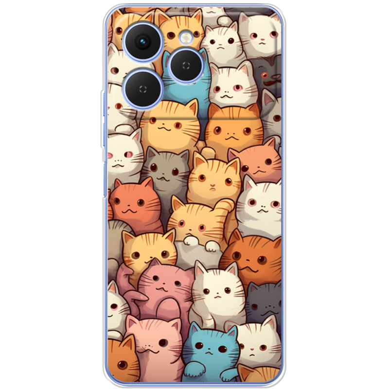 Чохол BoxFace Tecno Spark 40 Котики муркотики