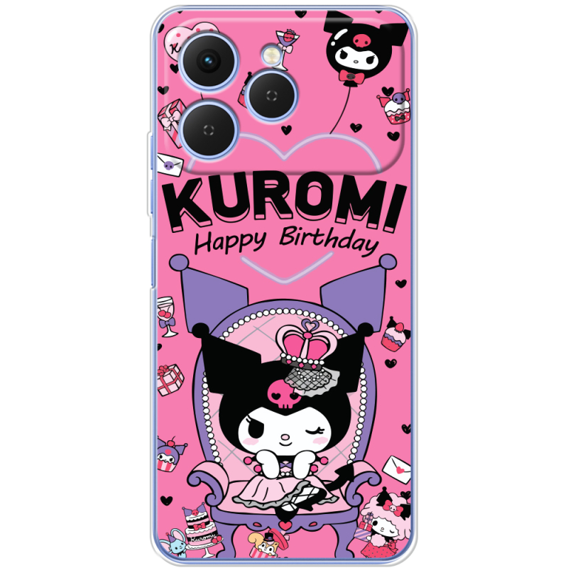 Чохол BoxFace Tecno Spark 40 День народження Kuromi