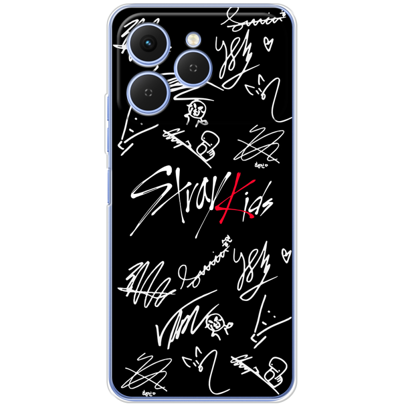 Чохол BoxFace Tecno Spark 40 Stray Kids автограф