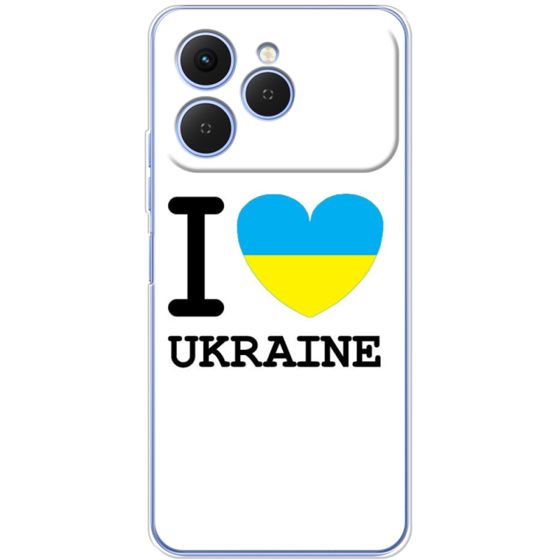 Чохол BoxFace Tecno Spark 40 I love Ukraine