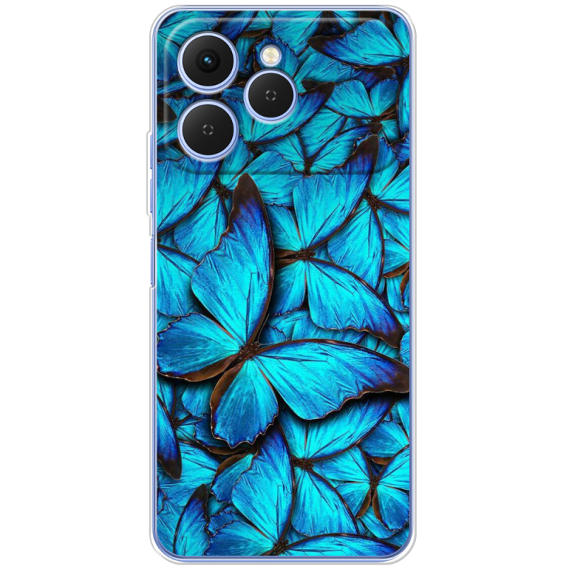 Чохол BoxFace Tecno Spark 40 лазурные бабочки