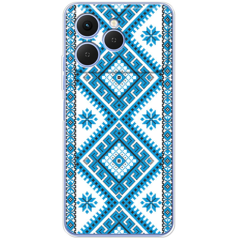 Чохол BoxFace Tecno Spark 40 Блакитний Орнамент