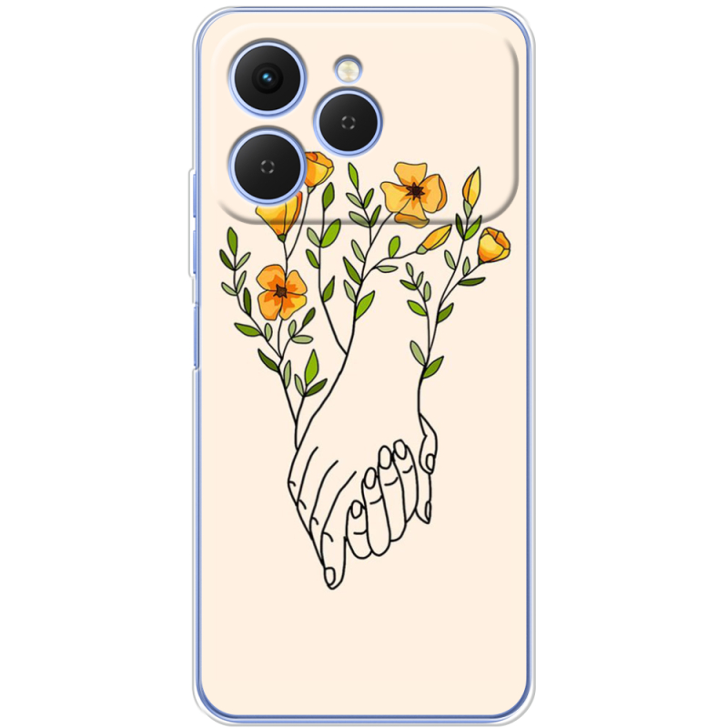 Чохол BoxFace Tecno Spark 40 Flower Hands