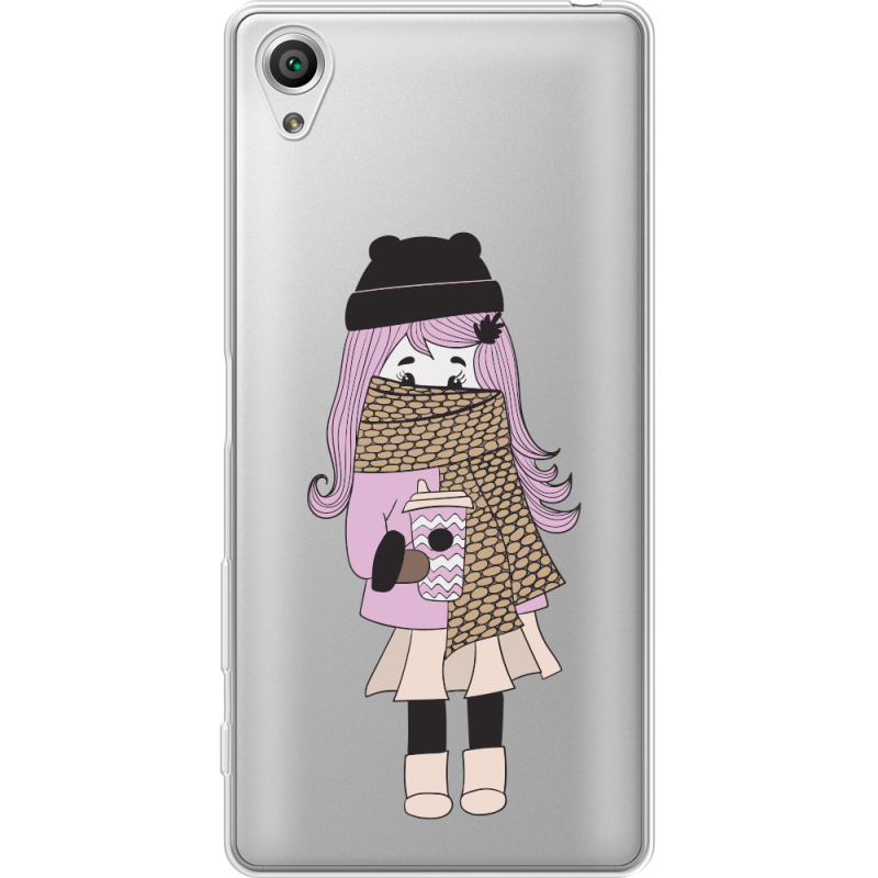 Прозрачный чехол Uprint Sony Xperia X F5122 Winter Morning Girl