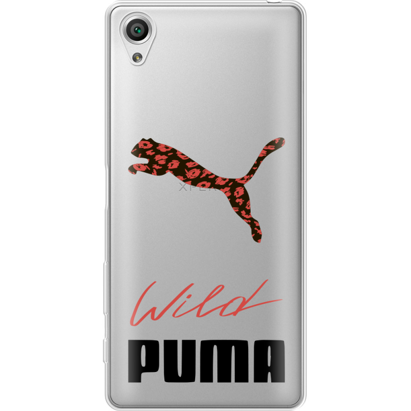 Прозрачный чехол Uprint Sony Xperia X F5122 Wild Cat