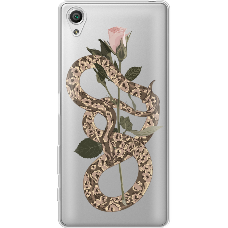 Прозрачный чехол Uprint Sony Xperia X F5122 Glamor Snake