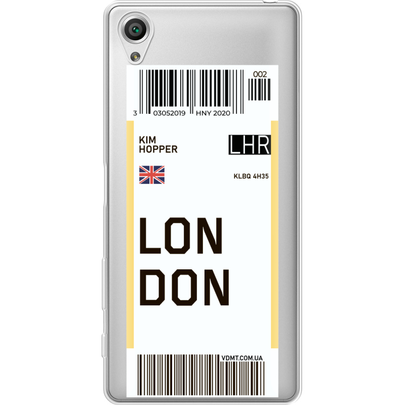 Прозрачный чехол Uprint Sony Xperia X F5122 Ticket London