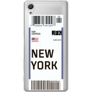 Прозрачный чехол Uprint Sony Xperia X F5122 Ticket New York