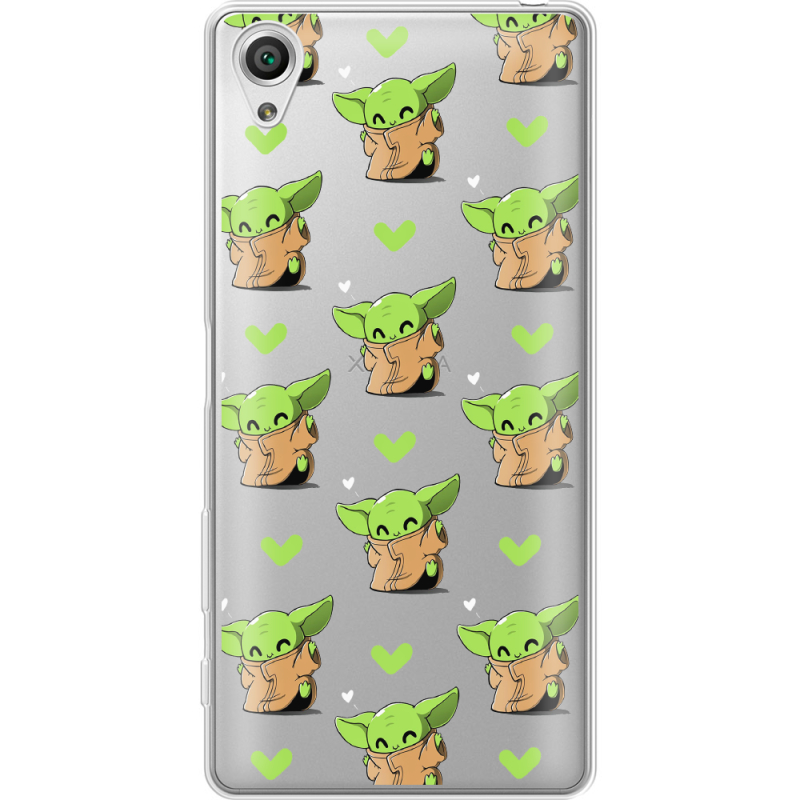 Прозрачный чехол Uprint Sony Xperia X F5122 Pattern Baby Yoda