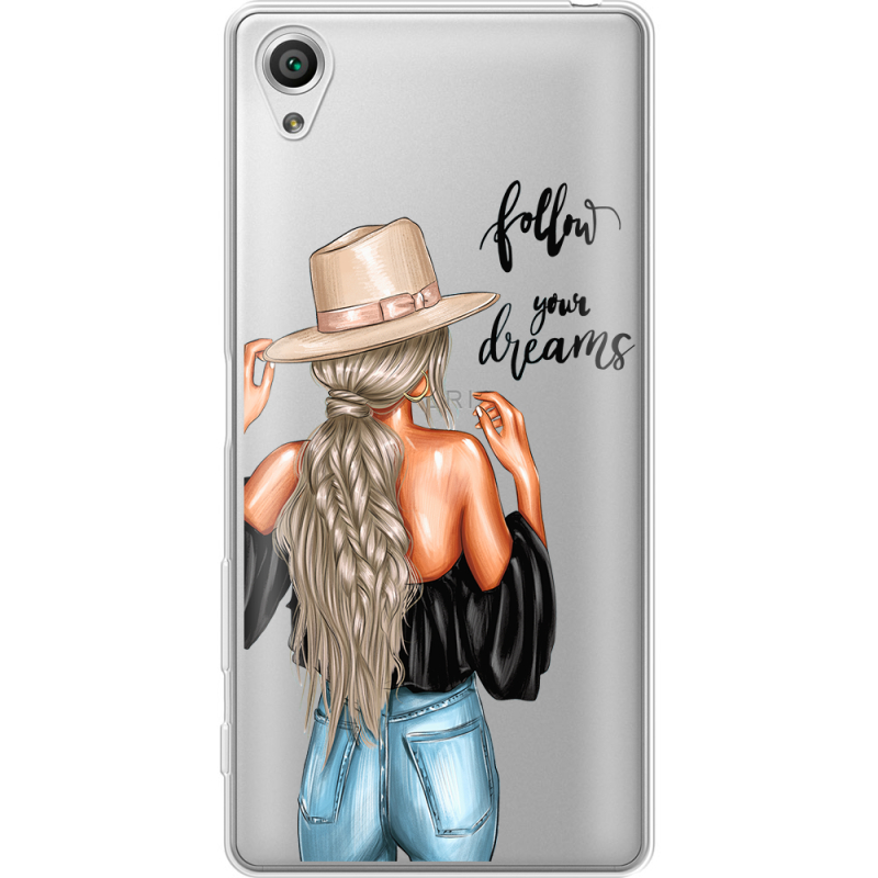 Прозрачный чехол Uprint Sony Xperia X F5122 Follow Your Dreams