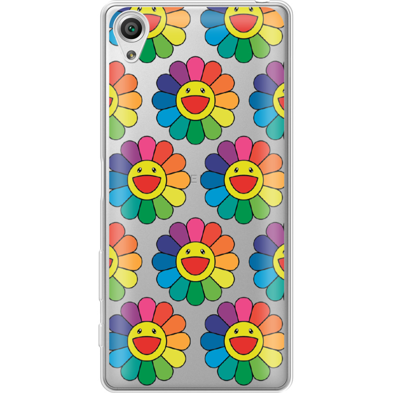 Прозрачный чехол Uprint Sony Xperia X F5122 Hippie Flowers