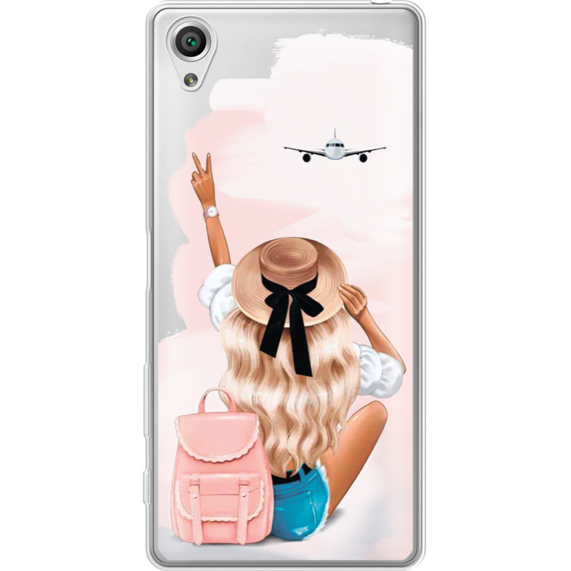 Прозрачный чехол Uprint Sony Xperia X F5122 Travel Girl