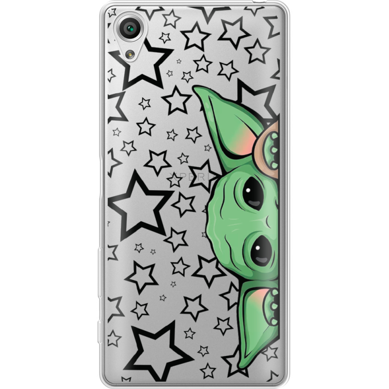 Прозрачный чехол Uprint Sony Xperia X F5122 Baby Yoda