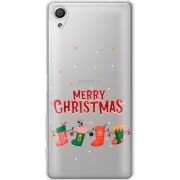Прозрачный чехол Uprint Sony Xperia X F5122 Merry Christmas