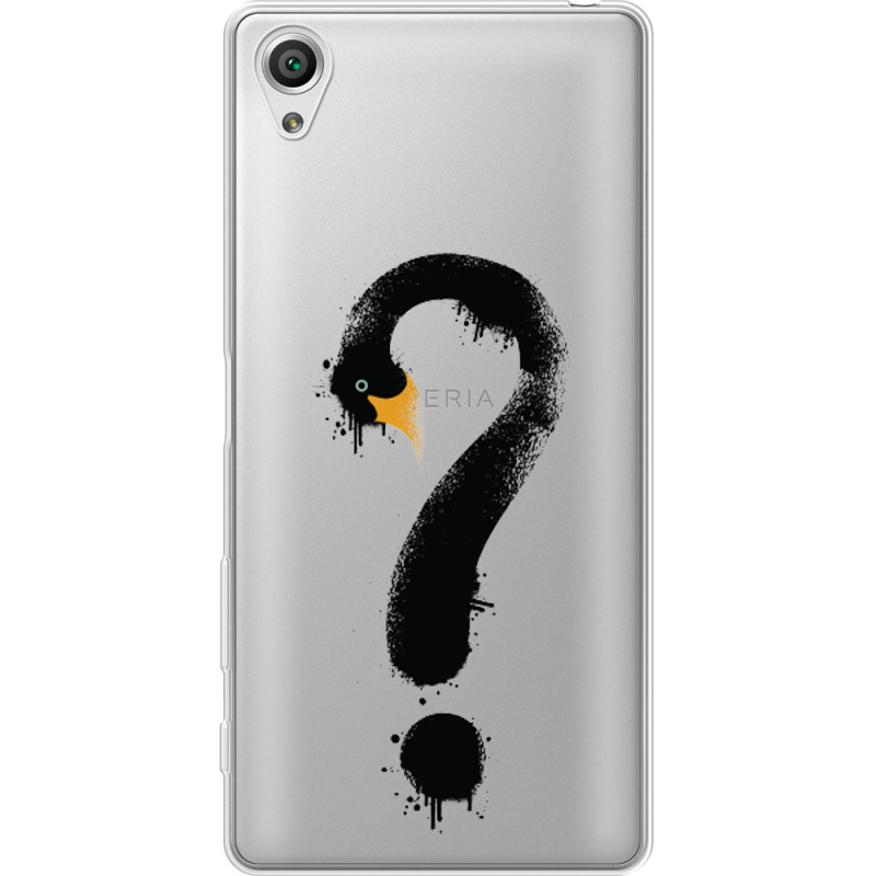 Прозрачный чехол Uprint Sony Xperia X F5122 Swan question