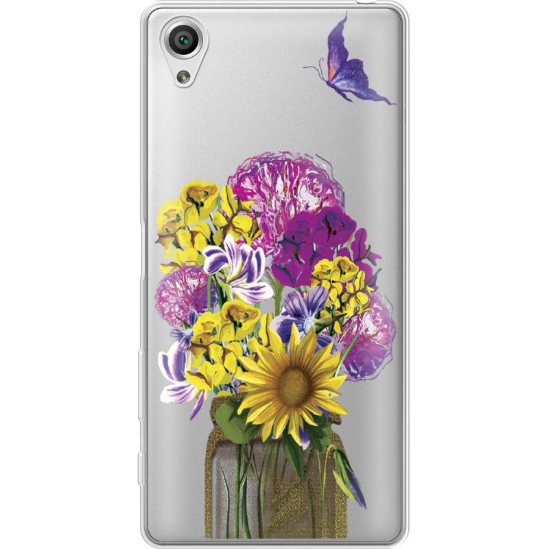 Прозрачный чехол Uprint Sony Xperia X F5122 My Bouquet