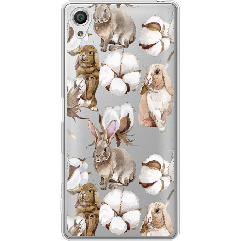 Прозрачный чехол Uprint Sony Xperia X F5122 Cotton and Rabbits