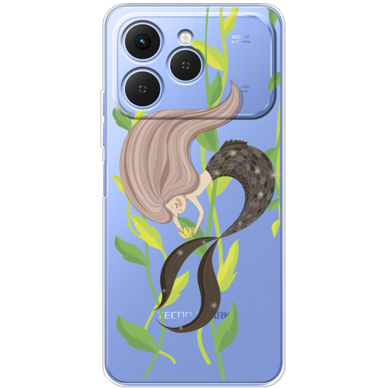 Прозорий чохол BoxFace Tecno Spark 40 Cute Mermaid