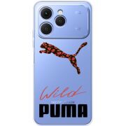 Прозорий чохол BoxFace Tecno Spark 40 Wild Cat