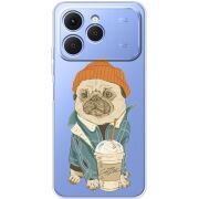 Прозорий чохол BoxFace Tecno Spark 40 Dog Coffeeman