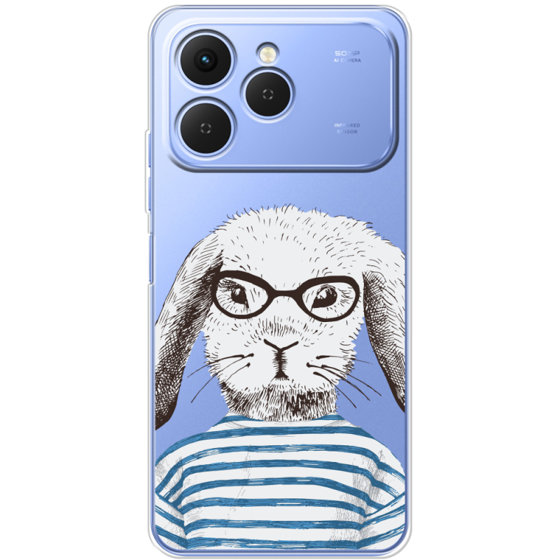 Прозорий чохол BoxFace Tecno Spark 40 MR. Rabbit