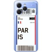 Прозорий чохол BoxFace Tecno Spark 40 Ticket Paris