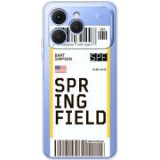 Прозорий чохол BoxFace Tecno Spark 40 Ticket Springfield