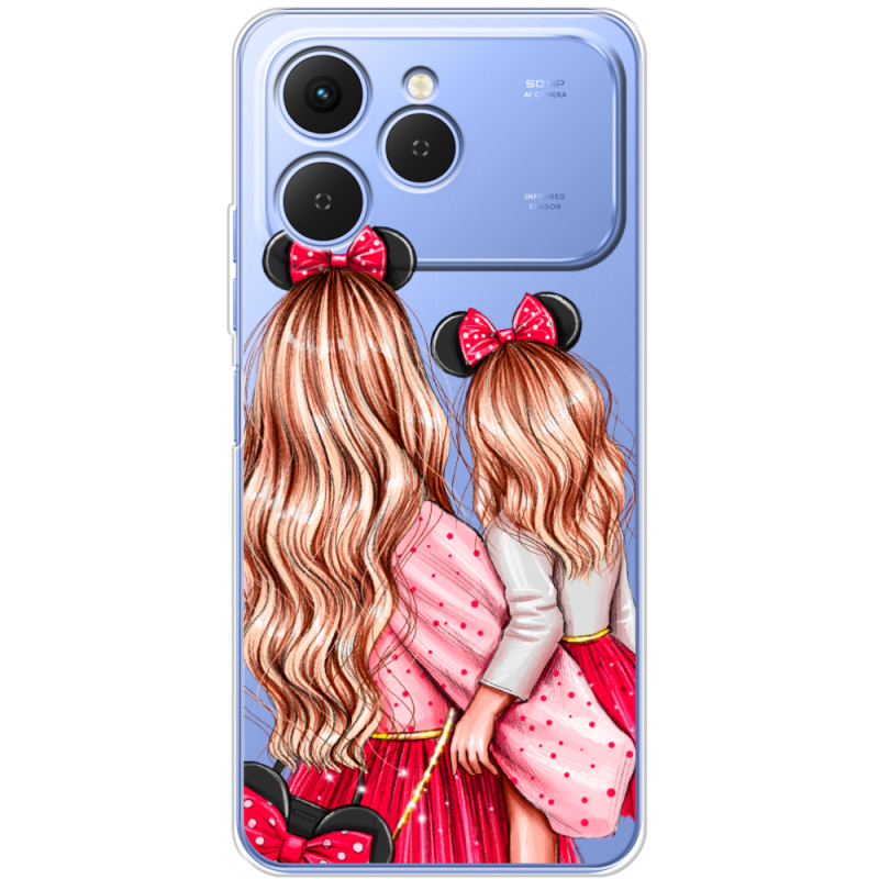 Прозорий чохол BoxFace Tecno Spark 40 Mouse Girls
