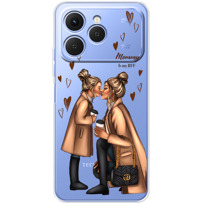 Прозорий чохол BoxFace Tecno Spark 40 Mommy Is My BFF