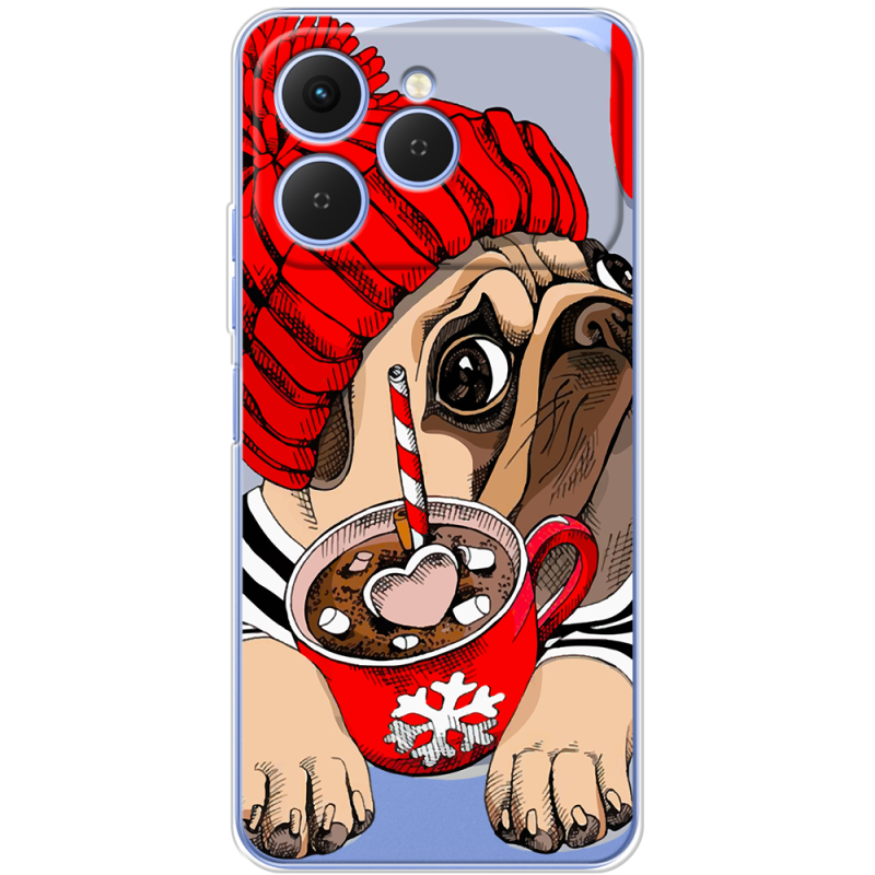 Прозорий чохол BoxFace Tecno Spark 40 Winter Puggy