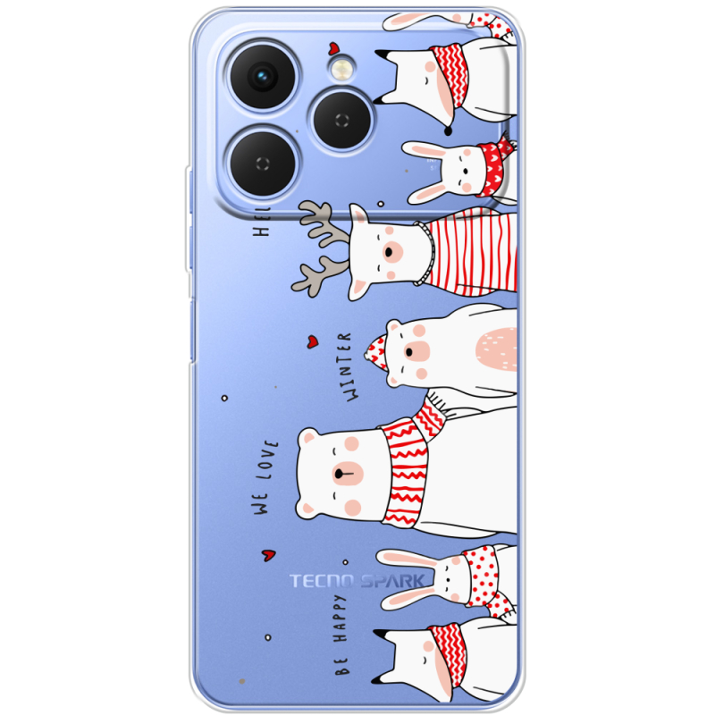 Прозорий чохол BoxFace Tecno Spark 40 The Friendly Beasts