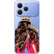 Прозорий чохол BoxFace Tecno Spark 40 Queen and Princess