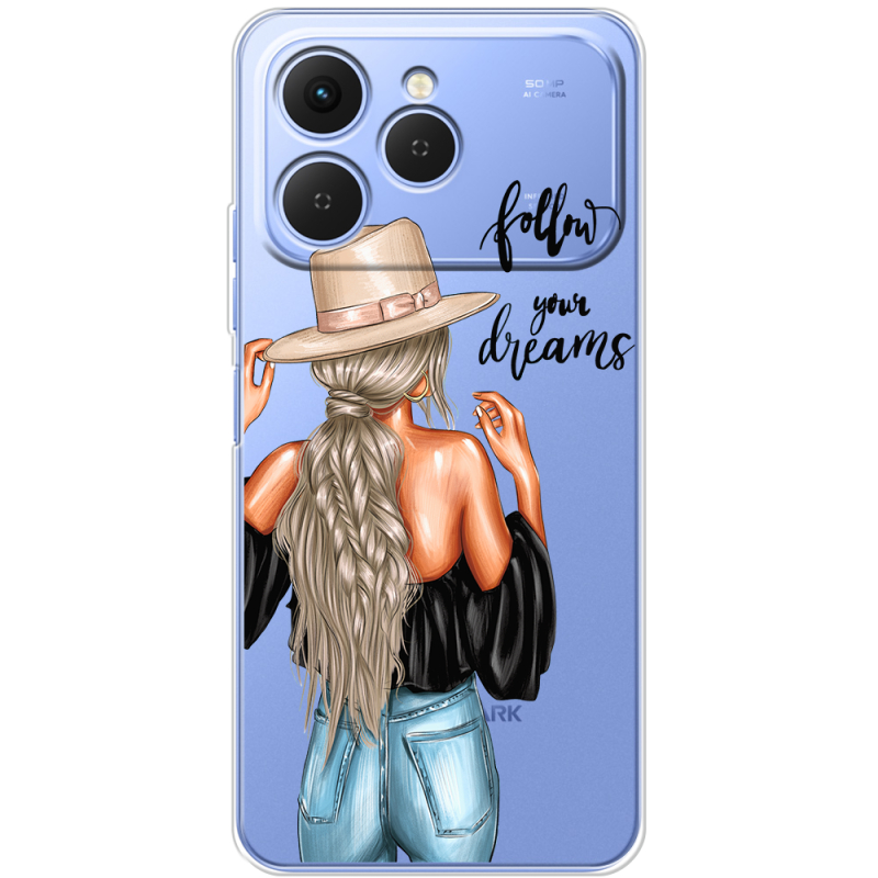 Прозорий чохол BoxFace Tecno Spark 40 Follow Your Dreams