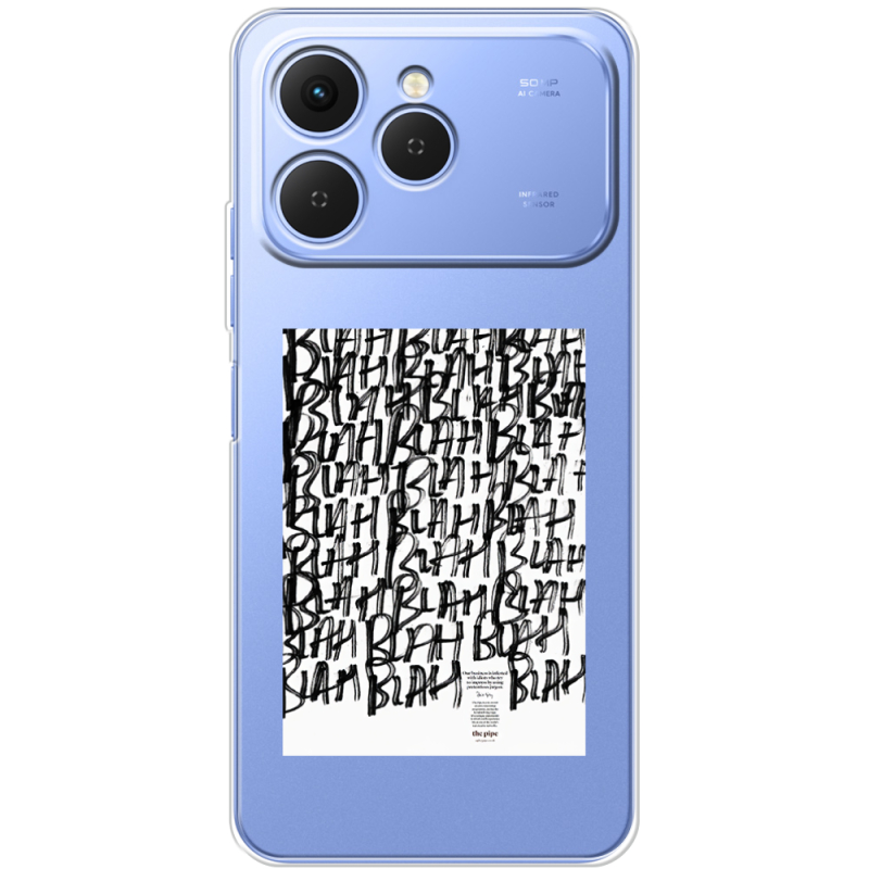 Прозорий чохол BoxFace Tecno Spark 40 Blah Blah