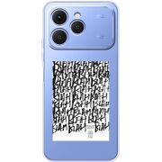 Прозорий чохол BoxFace Tecno Spark 40 Blah Blah