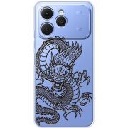Прозорий чохол BoxFace Tecno Spark 40 Chinese Dragon