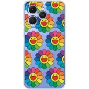 Прозорий чохол BoxFace Tecno Spark 40 Hippie Flowers