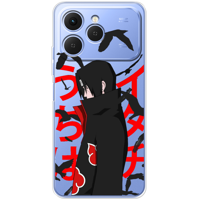 Прозорий чохол BoxFace Tecno Spark 40 Учиха Итачи