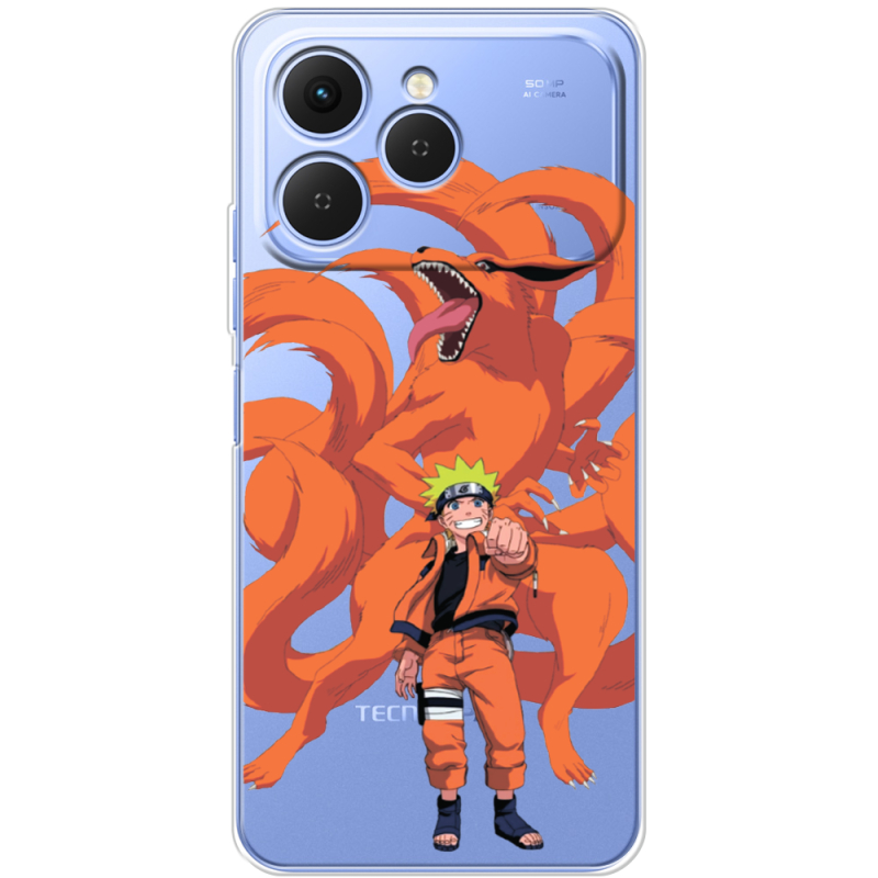Прозорий чохол BoxFace Tecno Spark 40 Naruto and Kurama