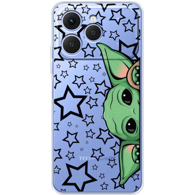 Прозорий чохол BoxFace Tecno Spark 40 Baby Yoda