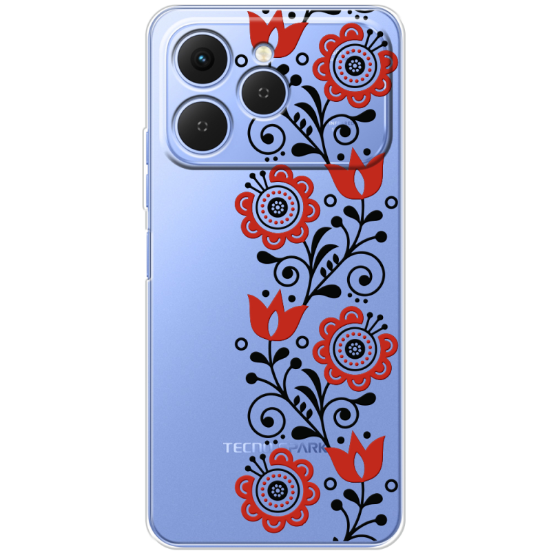 Прозорий чохол BoxFace Tecno Spark 40 Ethno Ornament
