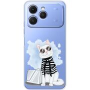 Прозорий чохол BoxFace Tecno Spark 40 Cat Style