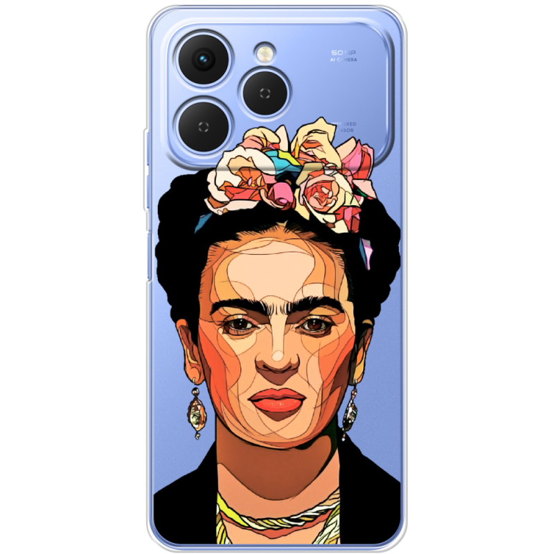 Прозорий чохол BoxFace Tecno Spark 40 Фрида Кало