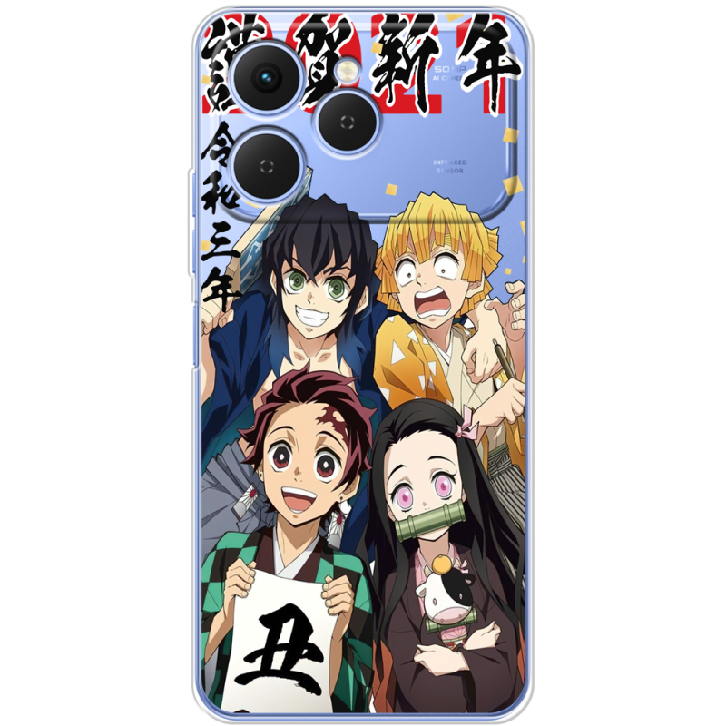 Прозорий чохол BoxFace Tecno Spark 40 Незуко та друзі