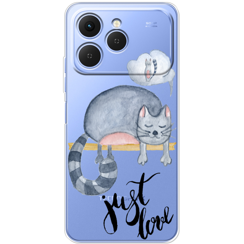 Прозорий чохол BoxFace Tecno Spark 40 Just Love