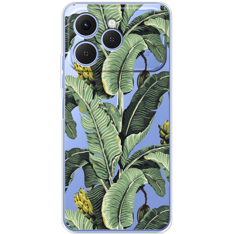 Прозорий чохол BoxFace Tecno Spark 40 Banana Leaves