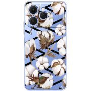Прозорий чохол BoxFace Tecno Spark 40 Cotton flowers